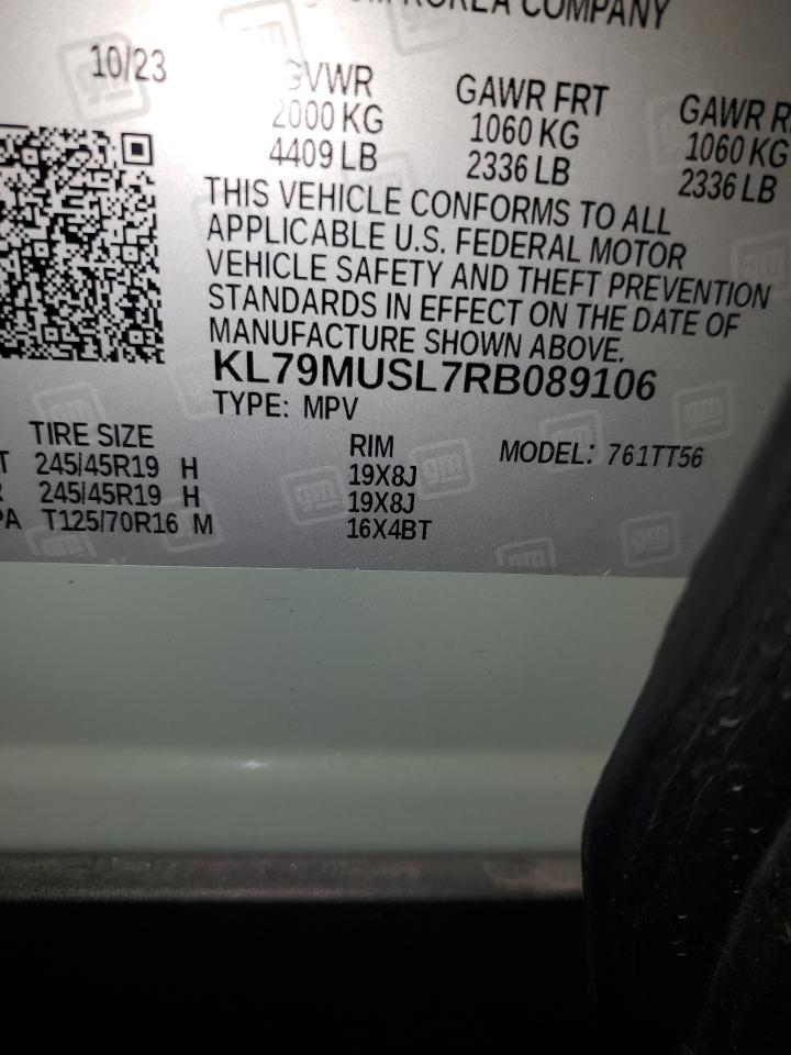 2024 Chevrolet Trailblaze VIN: 089106 Lot: 86733425