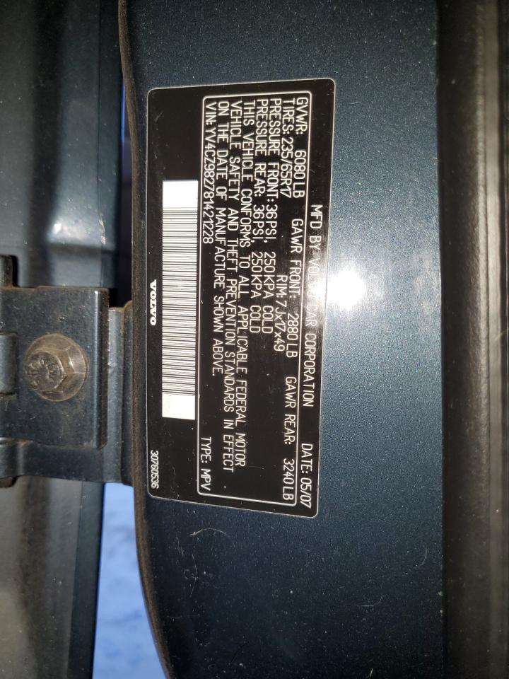 2008 Volvo Xc90 3.2 VIN: YV4CZ982781421228 Lot: 82272065