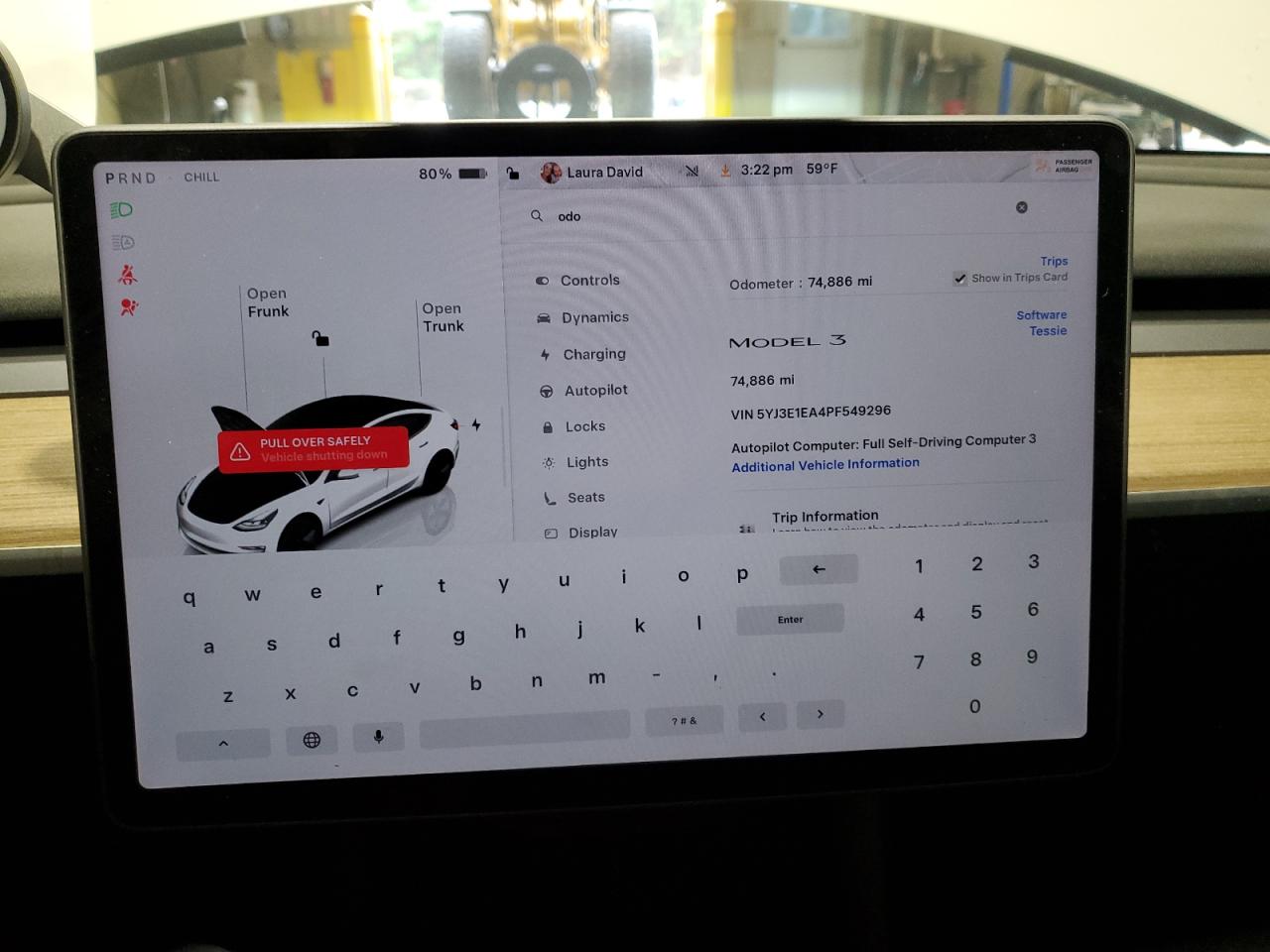 2023 Tesla Model 3 VIN: 5YJ3E1EA4PF549296 Lot: 87056455