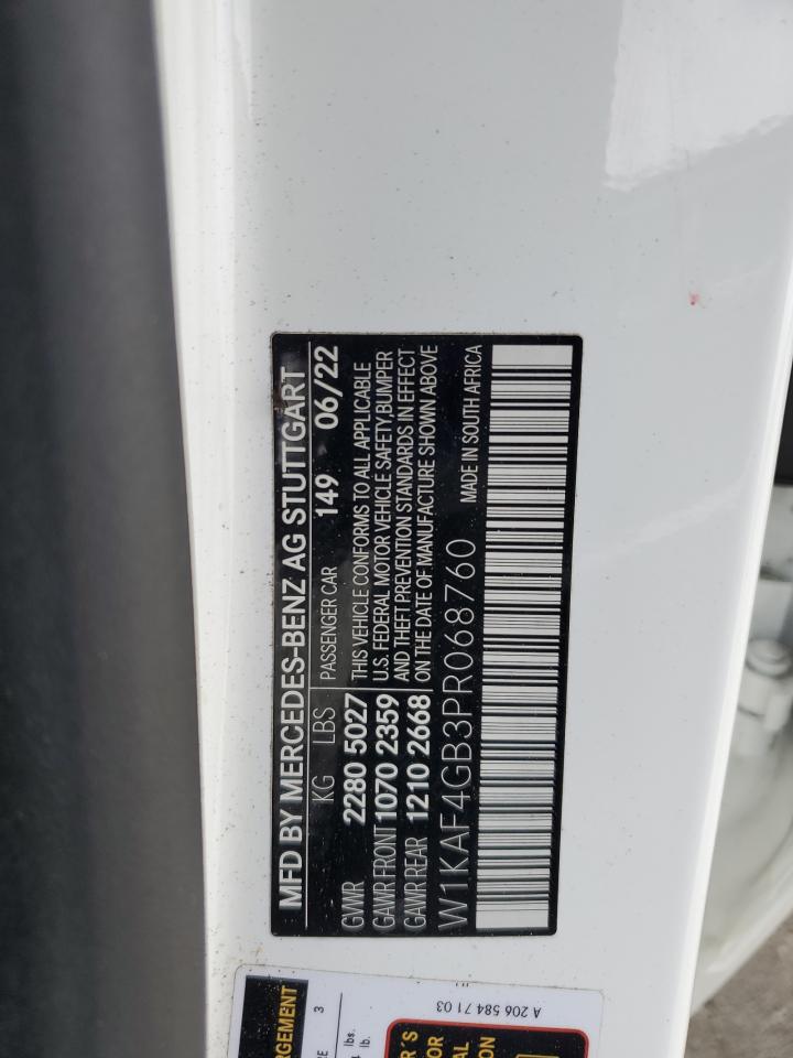 2023 Mercedes-Benz C 300 VIN: W1KAF4GB3PR068760 Lot: 85567185