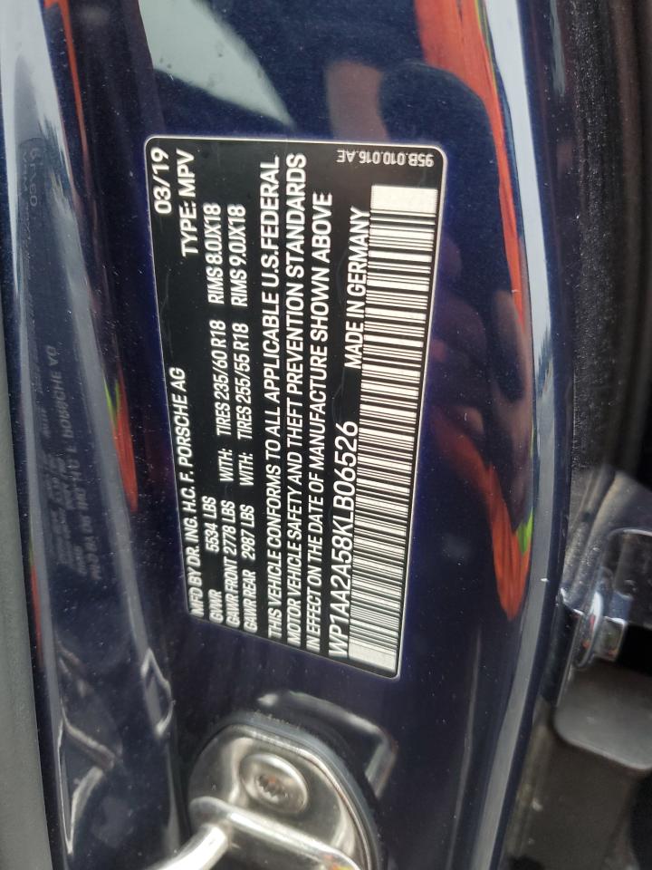 2019 Porsche Macan VIN: WP1AA2A58KLB06526 Lot: 90407095