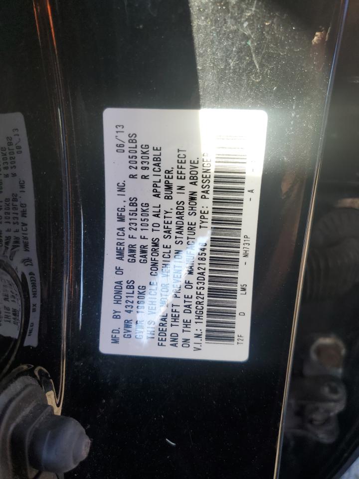 2013 Honda Accord Sport VIN: 1HGCR2F53DA218548 Lot: 85886645