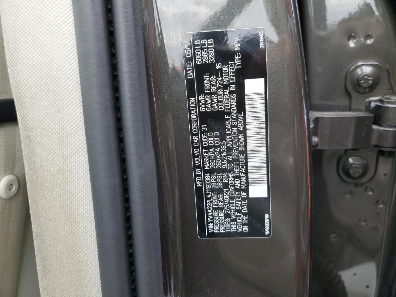 2018 Volvo Xc90 T6 VIN: YV4A22PL4J1193384 Lot: 82256815