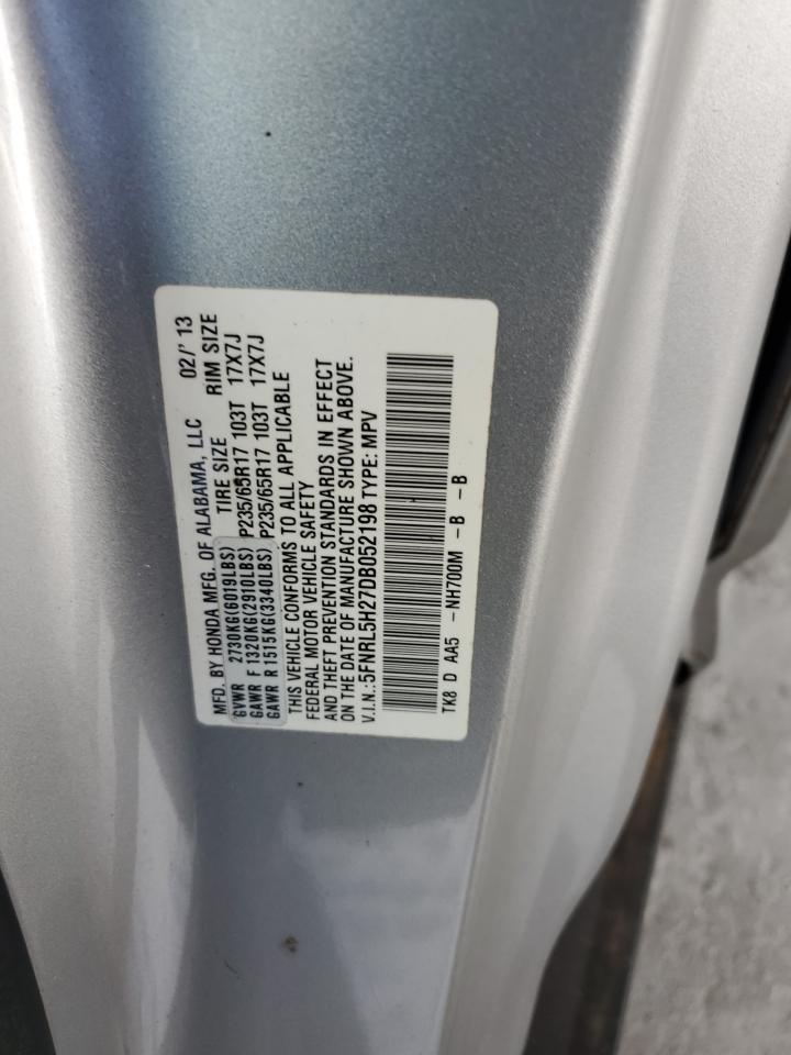 2013 Honda Odyssey Lx VIN: 5FNRL5H27DB052198 Lot: 85646085