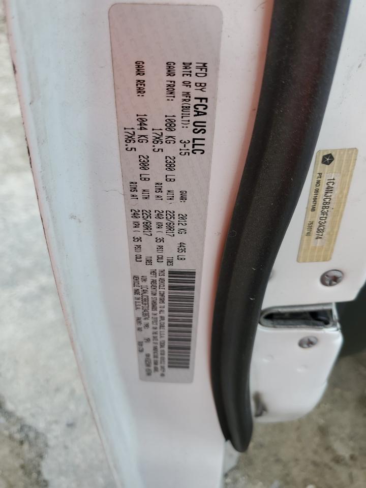 2015 Jeep Compass Sport VIN: 1C4NJCBB3FD343874 Lot: 82767765