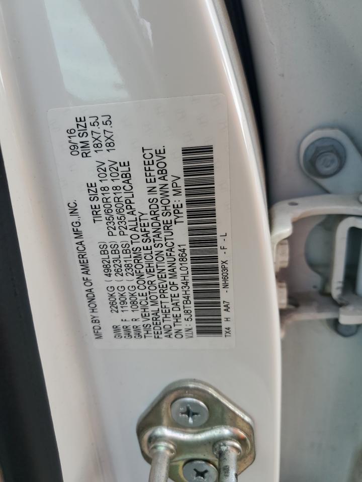 2017 Acura Rdx VIN: 5J8TB4H34HL018641 Lot: 86098165