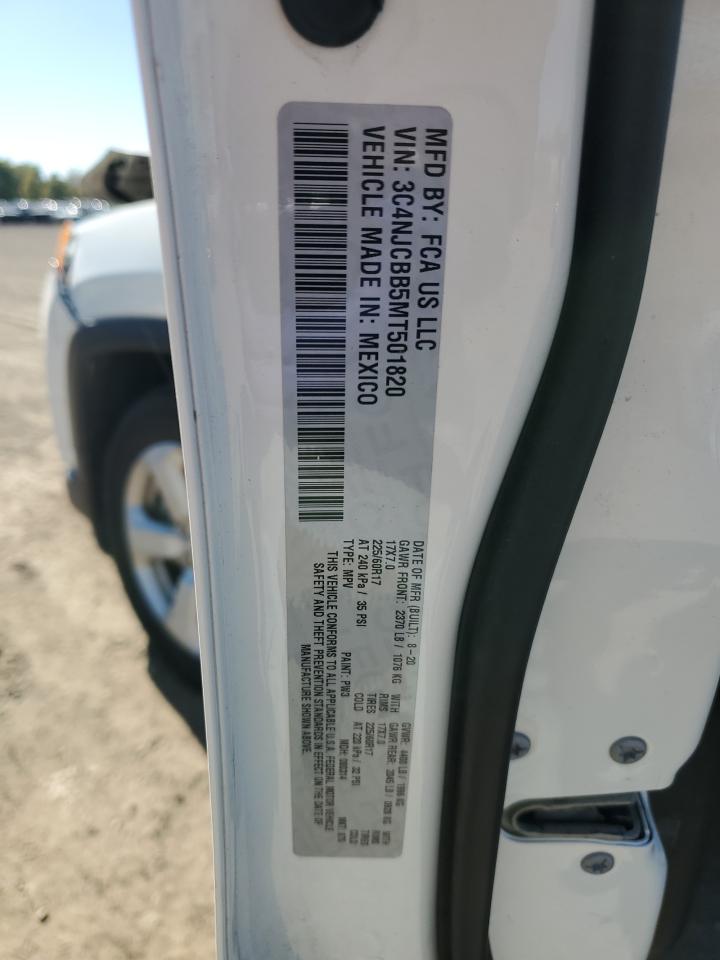 2021 Jeep Compass Latitude VIN: 3C4NJCBB5MT501820 Lot: 85405855