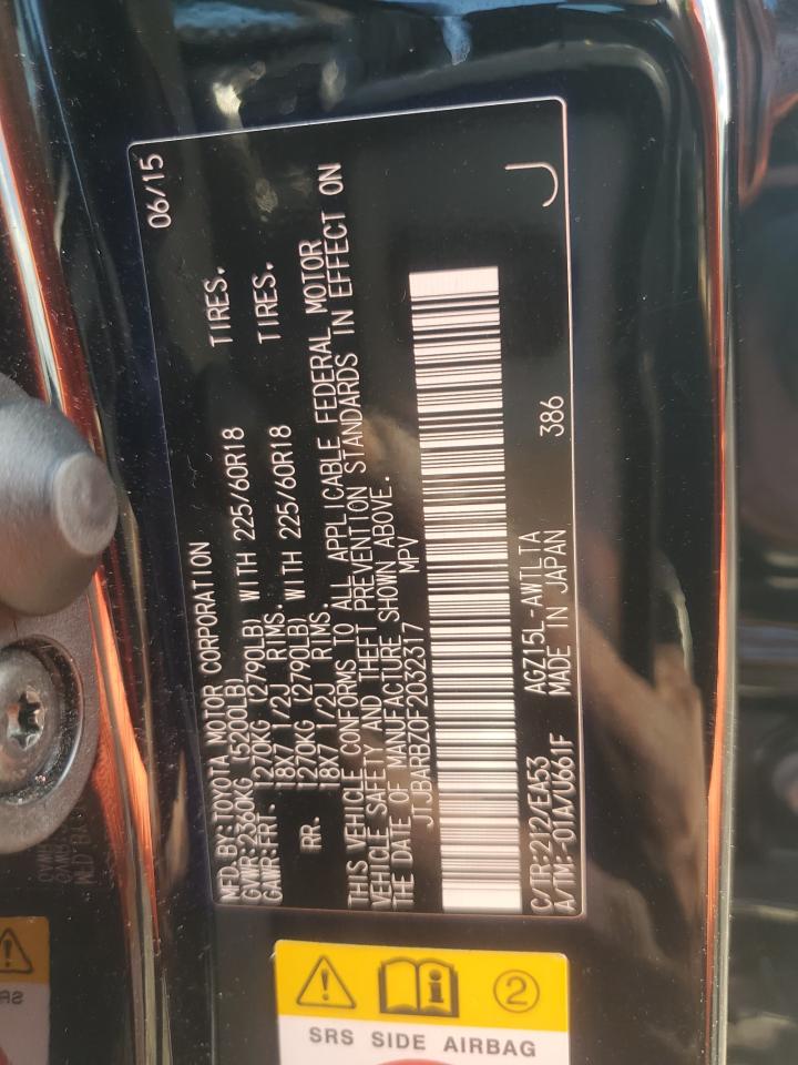 2015 Lexus Nx 200T VIN: JTJBARBZ0F2032317 Lot: 81366235