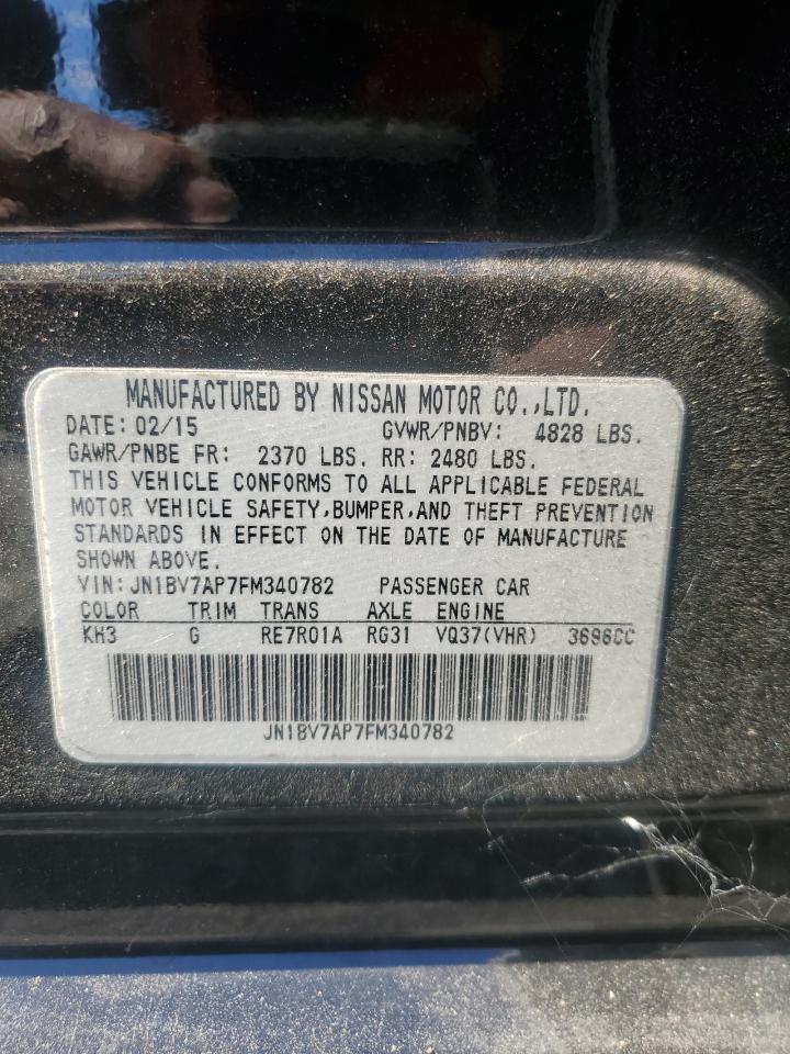 2015 Infiniti Q50 Base VIN: JN1BV7AP7FM340782 Lot: 82259135