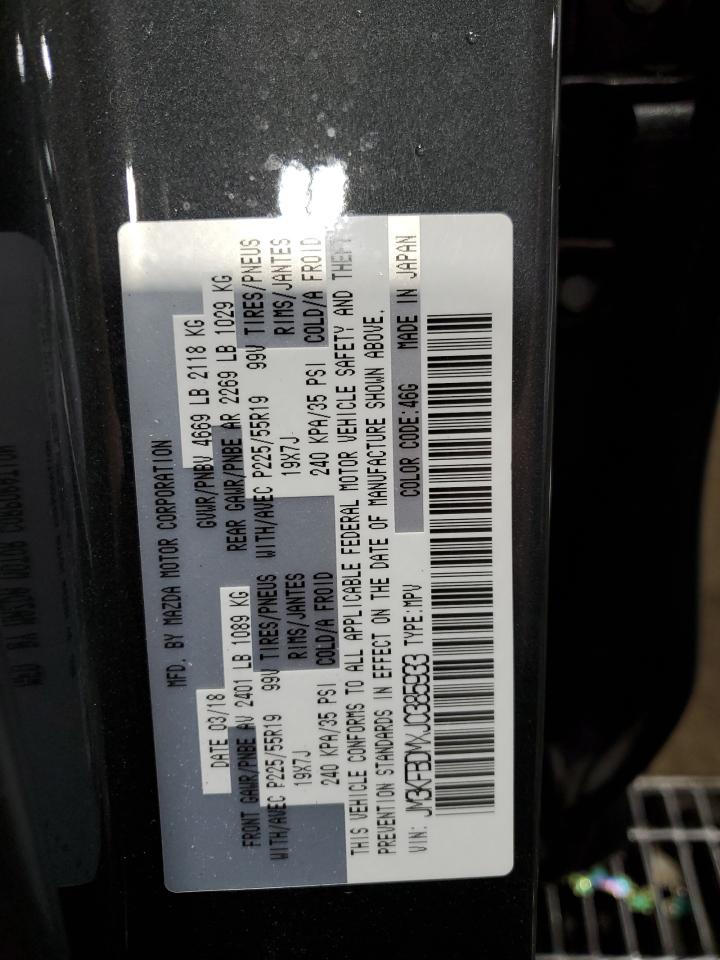 2018 Mazda Cx-5 Grand Touring VIN: JM3KFBDMXJ0385933 Lot: 89535235