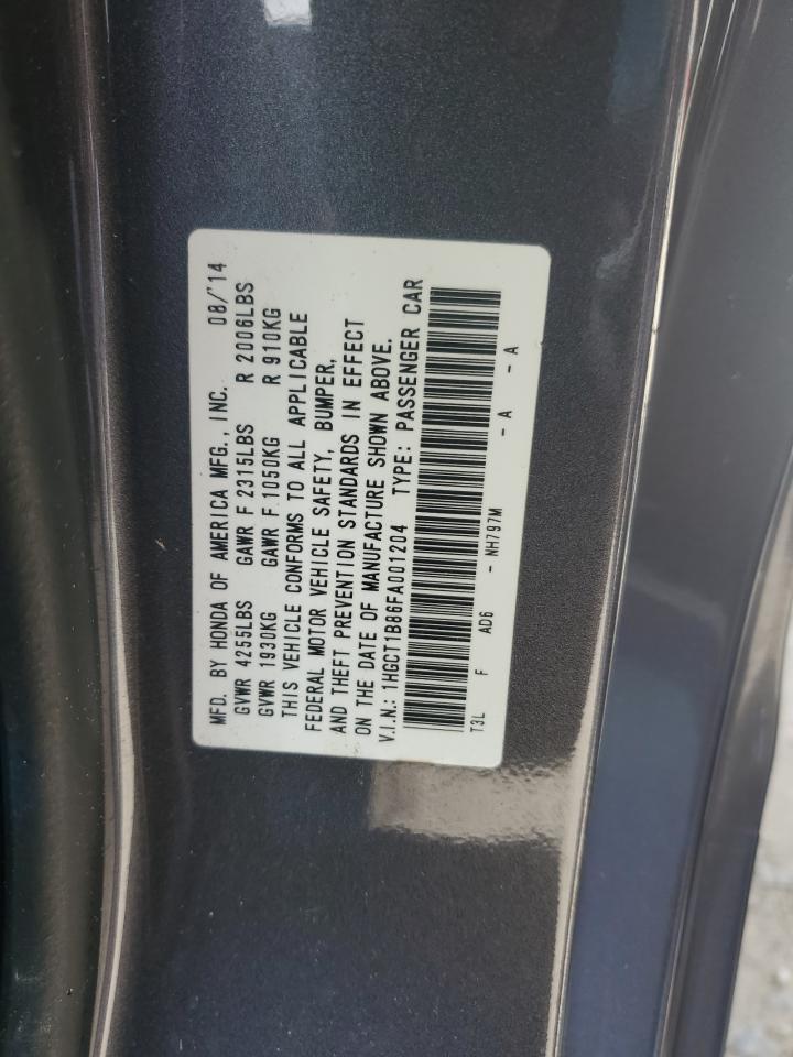 2015 Honda Accord Exl VIN: 1HGCT1B86FA001204 Lot: 85486345