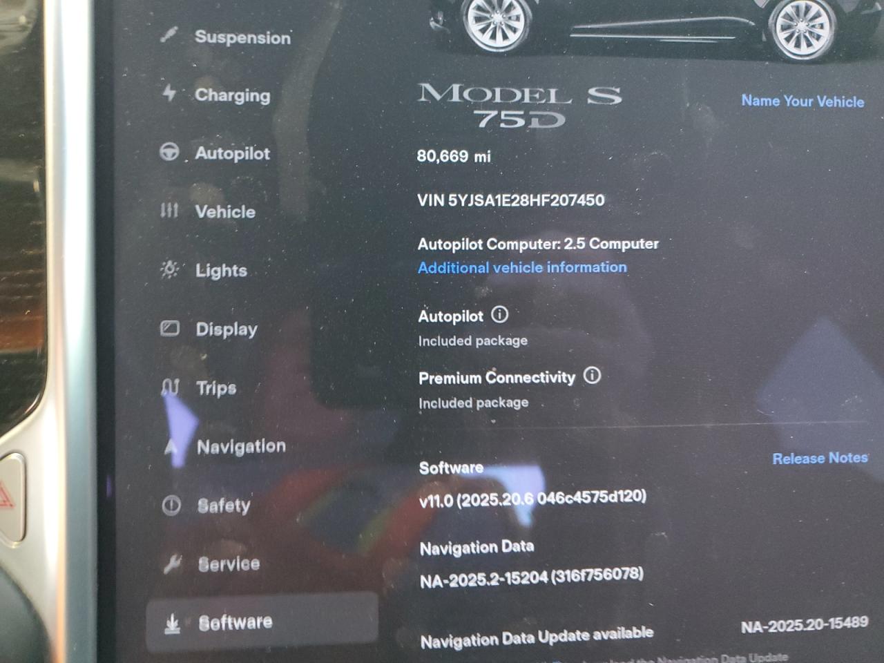 2017 Tesla Model S VIN: 5YJSA1E28HF207450 Lot: 87220205