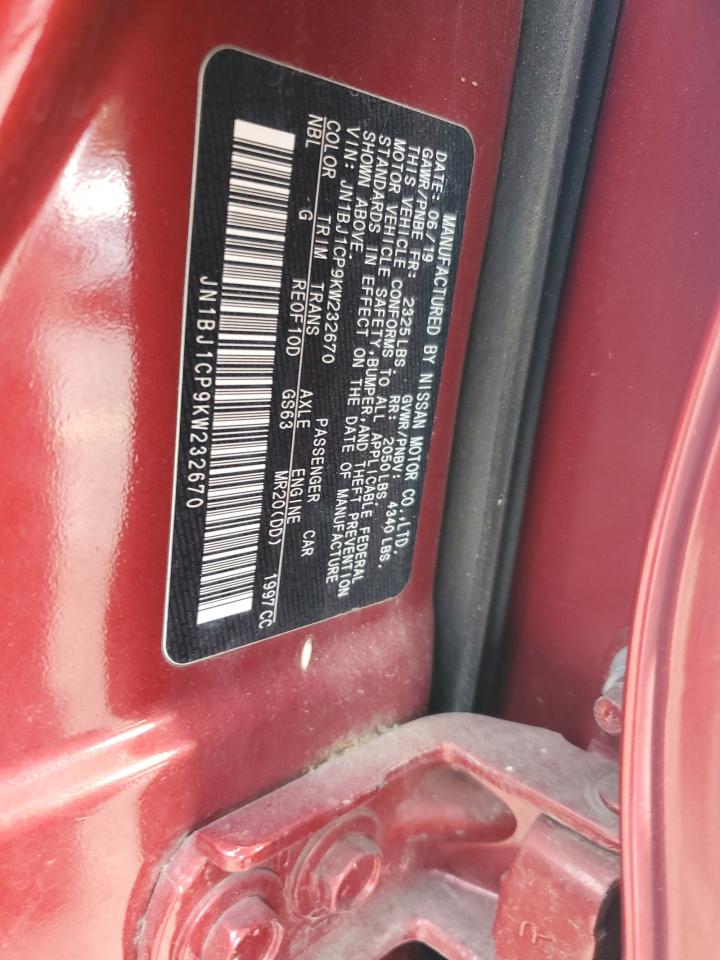 2019 Nissan Rogue Sport S VIN: JN1BJ1CP9KW232670 Lot: 82218805