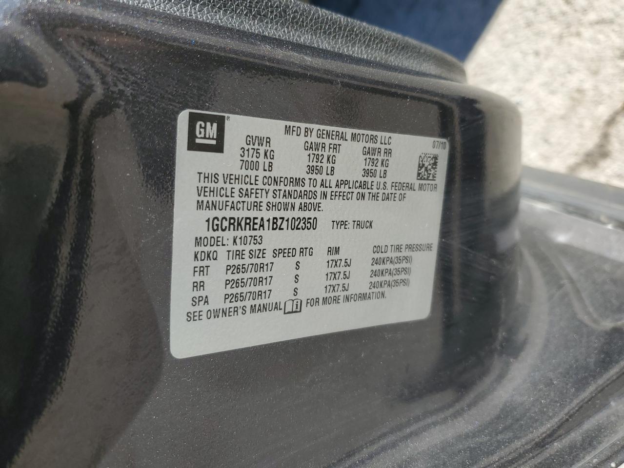 2011 Chevrolet Silverado K1500 Ls VIN: 1GCRKREA1BZ102350 Lot: 82305435