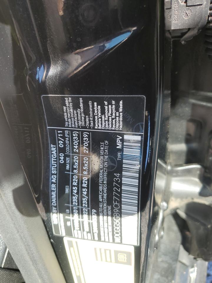 2012 Mercedes-Benz Glk 350 VIN: WDCGG5GB9CF772734 Lot: 86239525