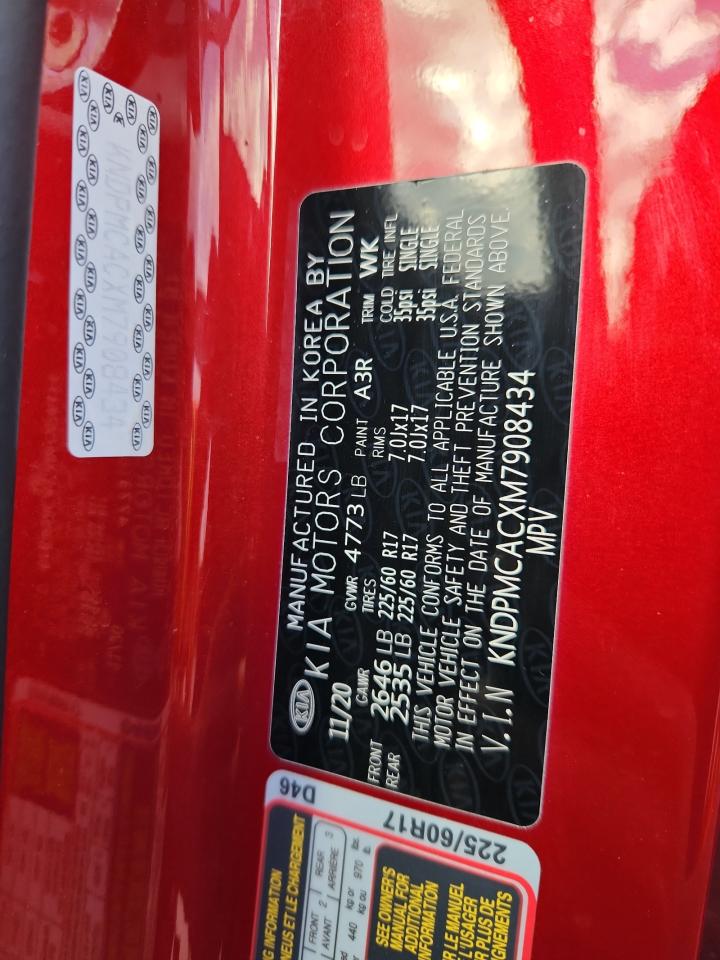 2021 Kia Sportage Lx VIN: KNDPMCACXM7908434 Lot: 86128695