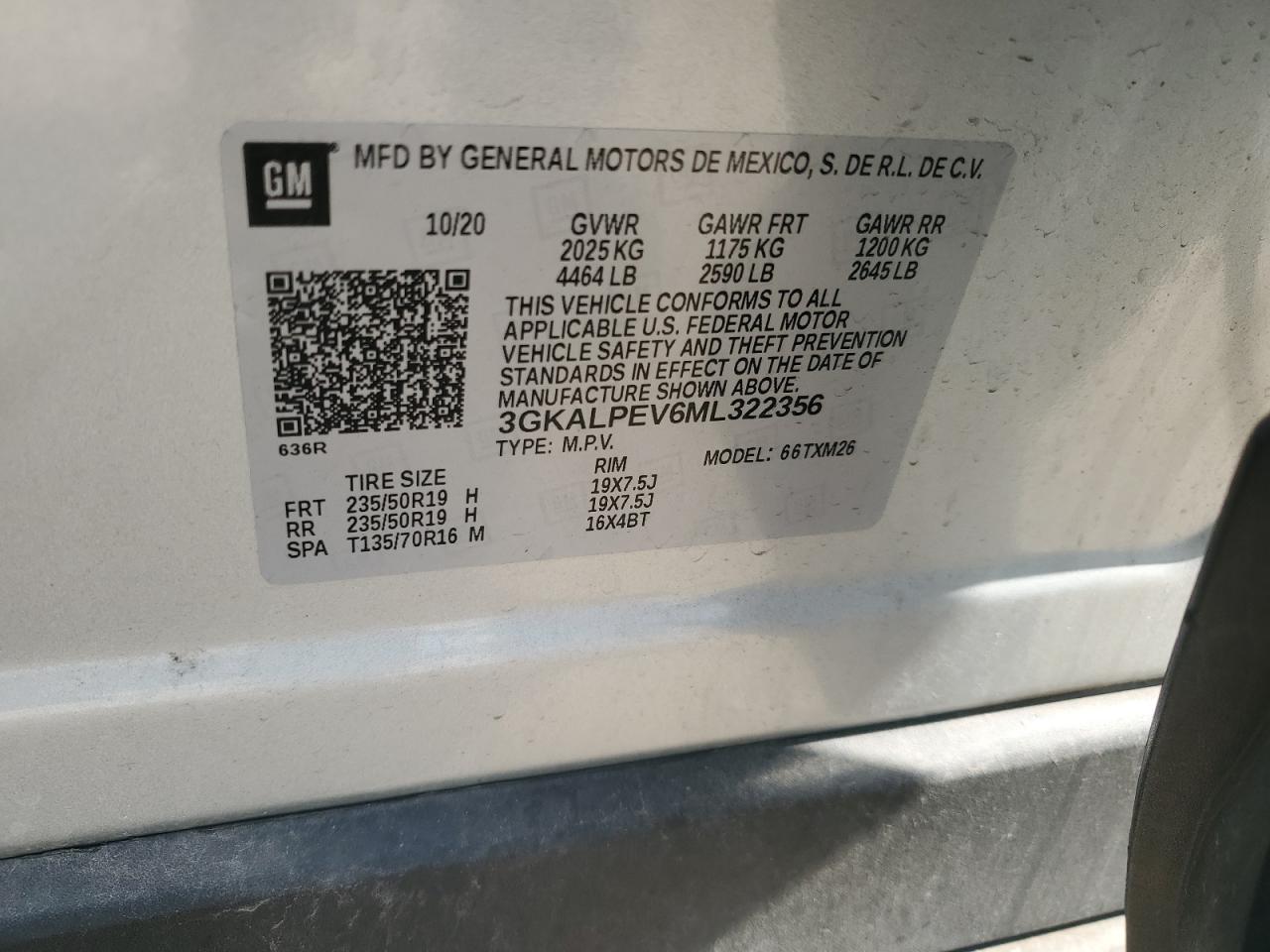 2021 GMC Terrain Slt VIN: 3GKALPEV6ML322356 Lot: 90940515