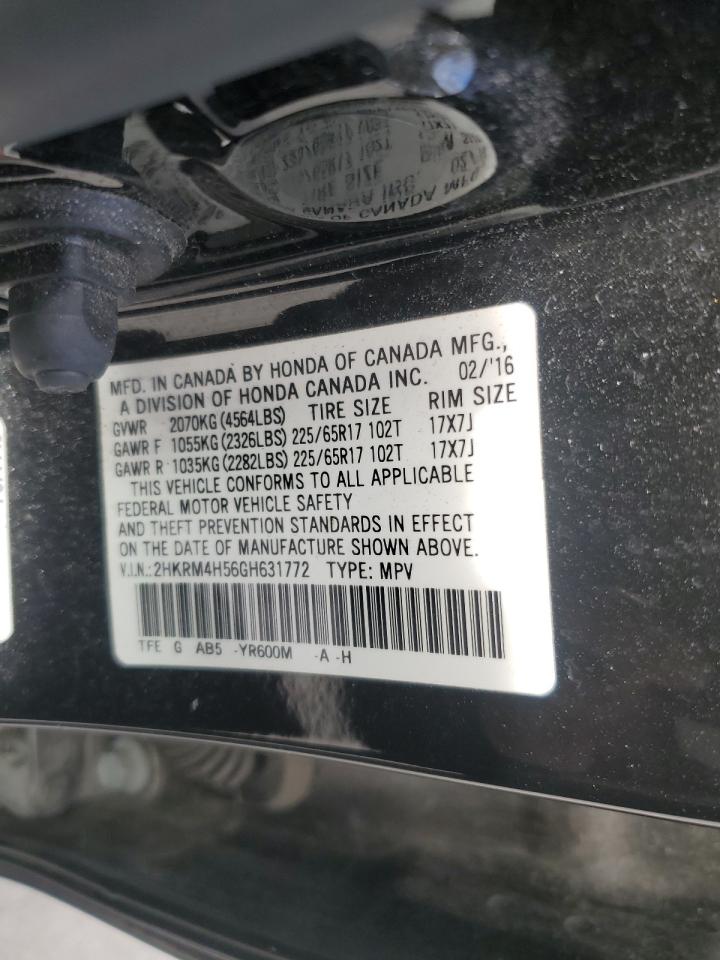 2016 Honda Cr-V Ex VIN: 2HKRM4H56GH631772 Lot: 85735605