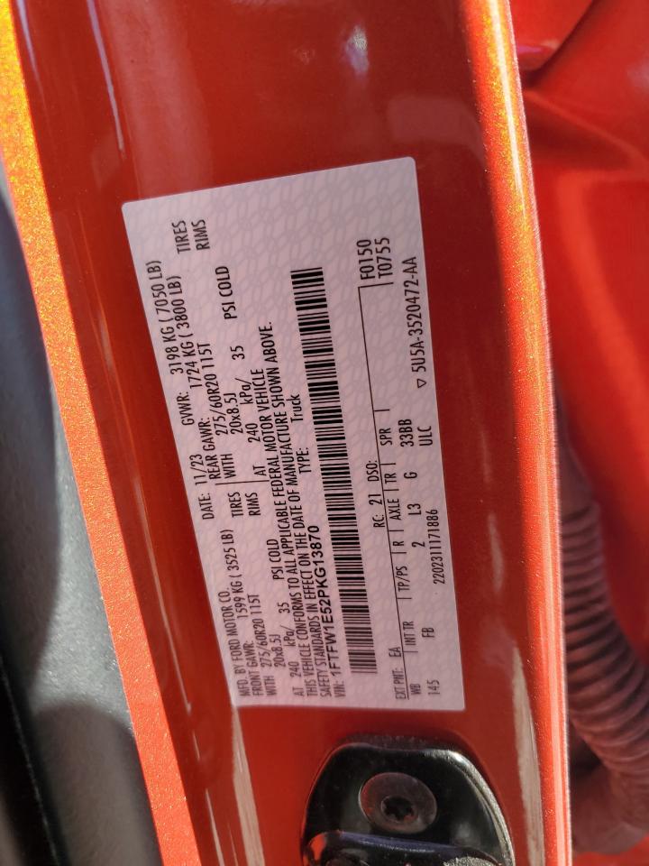 2023 Ford F150 Supercrew VIN: 1FTFW1E52PKG13870 Lot: 87105885