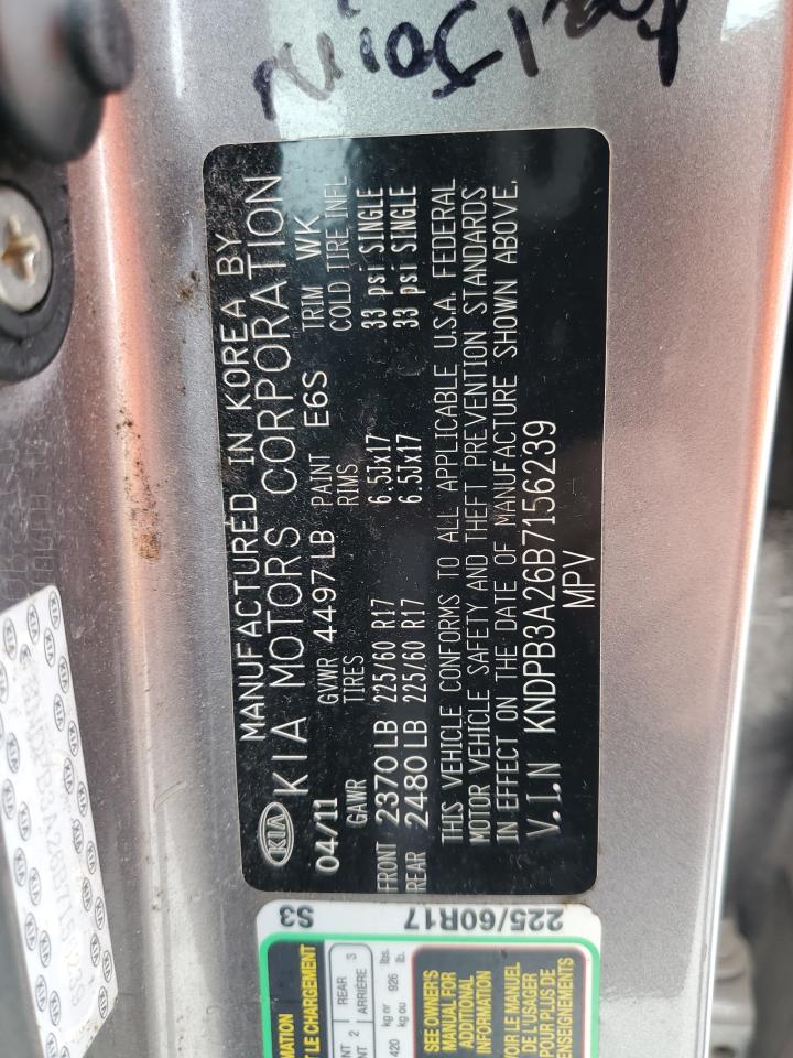 2011 Kia Sportage Lx VIN: KNDPB3A26B7156239 Lot: 81902815