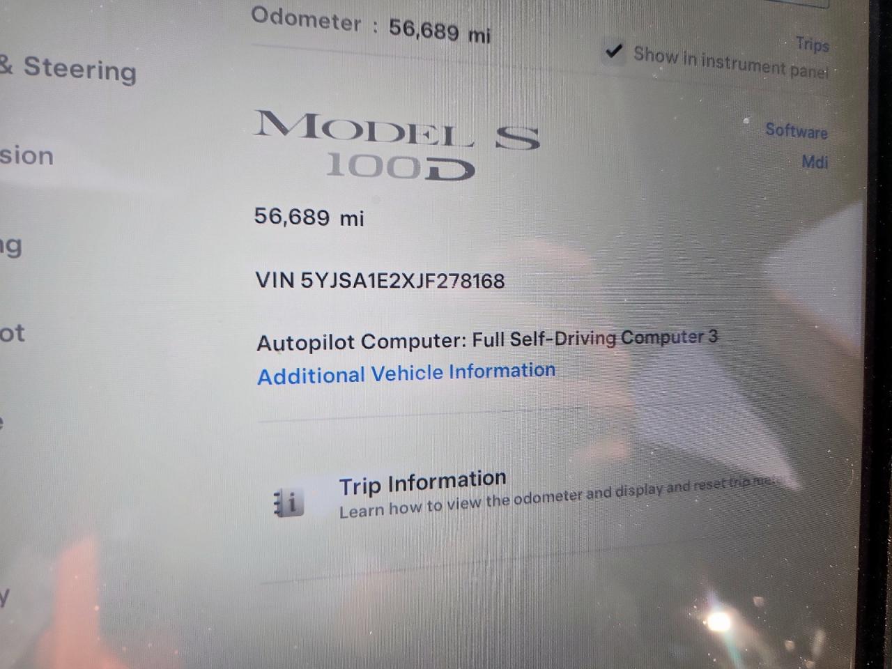 2018 Tesla Model S VIN: 5YJSA1E2XJF278168 Lot: 81900435