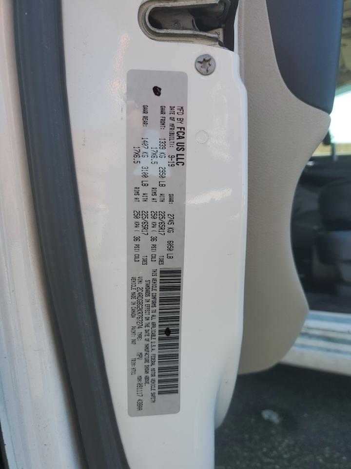 2019 Dodge Grand Caravan Se VIN: 2C4RDGBG2KR767274 Lot: 90133605