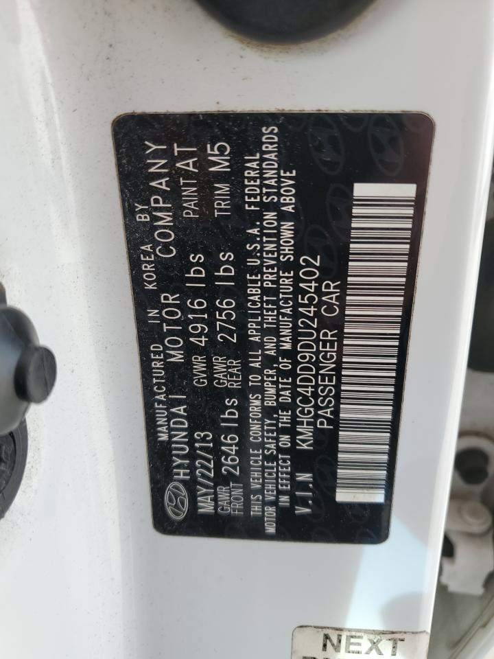 2013 Hyundai Genesis 3.8L VIN: KMHGC4DD9DU245402 Lot: 85743795