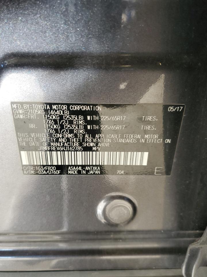 2017 Toyota Rav4 Le VIN: JTMBFREV6HJ162785 Lot: 84952475