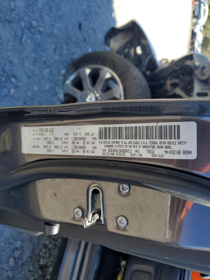 2017 Ram 2500 Laramie VIN: 3C6UR4NL3HG684512 Lot: 82608905