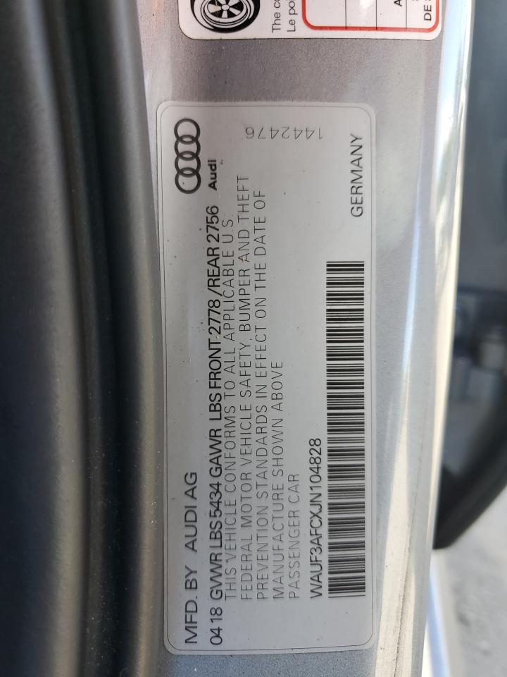 2018 Audi A6 Premium VIN: WAUF3AFCXJN104828 Lot: 89614895