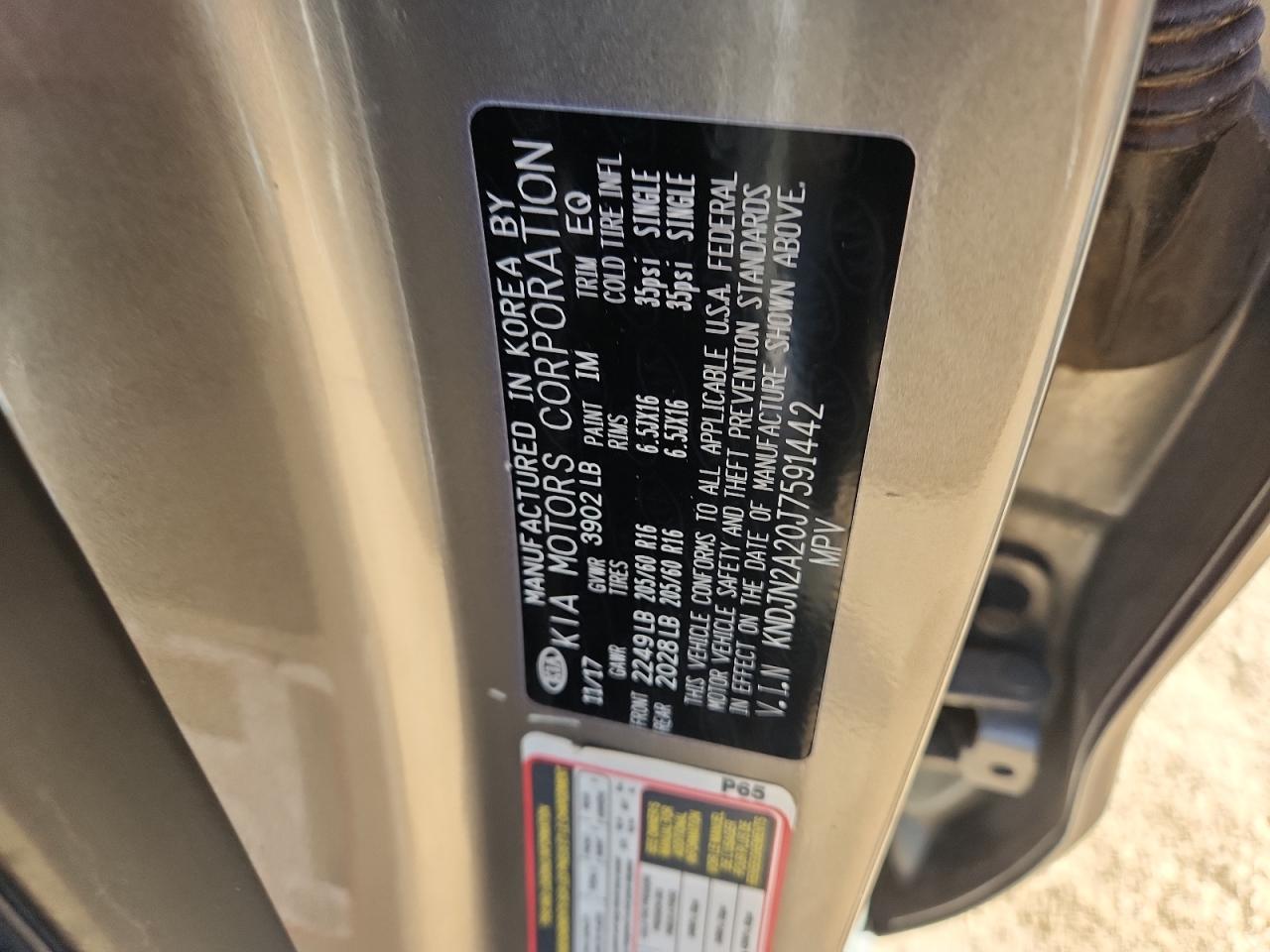 2018 Kia Soul VIN: KNDJN2A20J7591442 Lot: 90338195