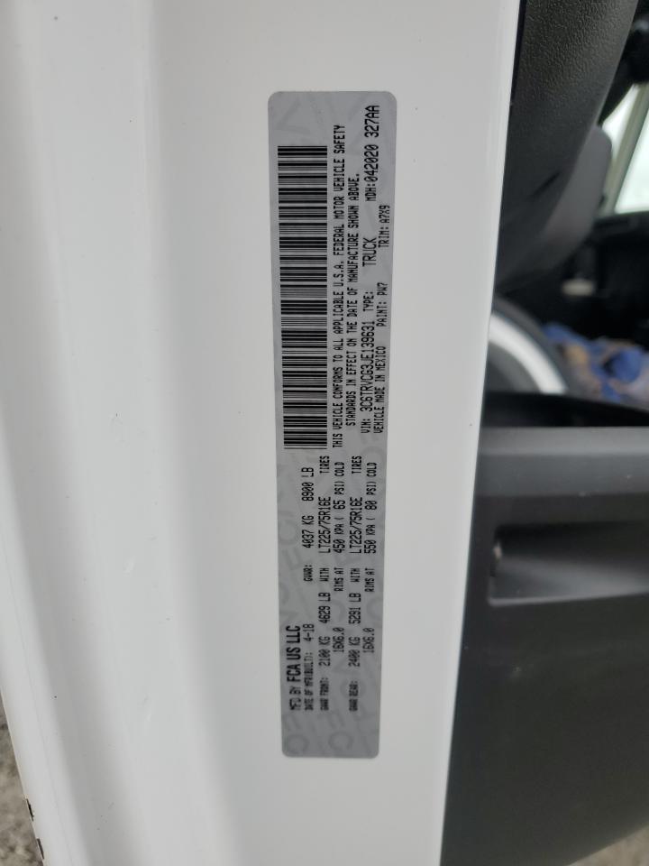 2018 Ram Promaster 2500 2500 High VIN: 3C6TRVCG3JE139631 Lot: 90241295