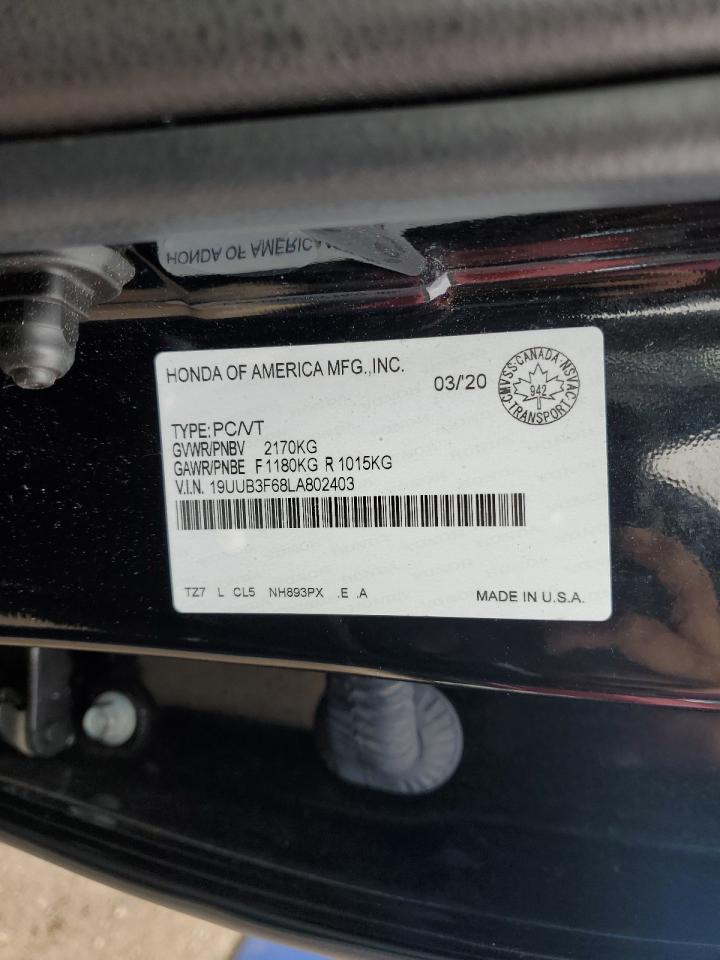 2020 Acura Tlx Technology VIN: 19UUB3F68LA802403 Lot: 89498145