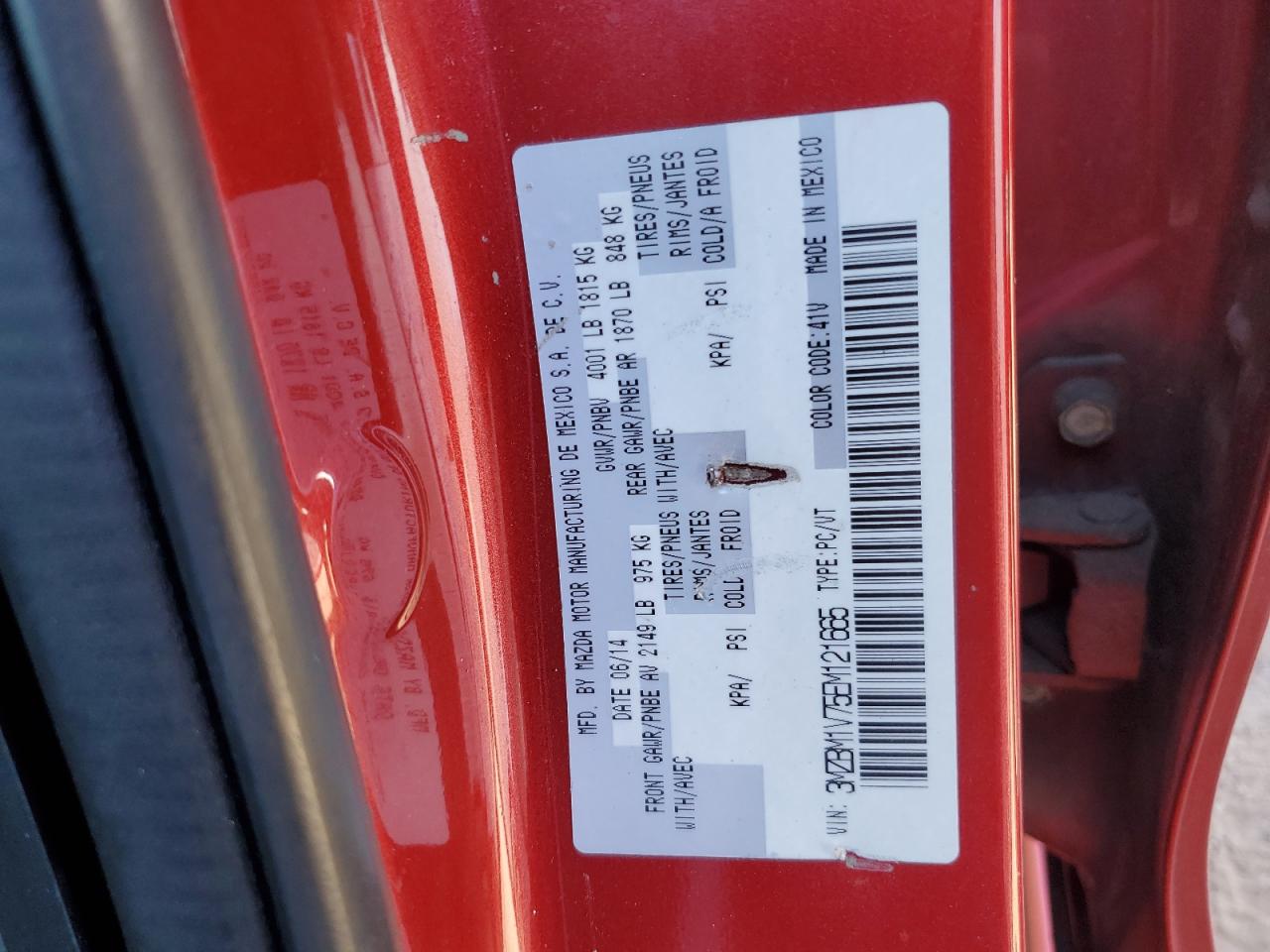 2014 Mazda 3 Touring VIN: 3MZBM1V75EM121665 Lot: 84832275