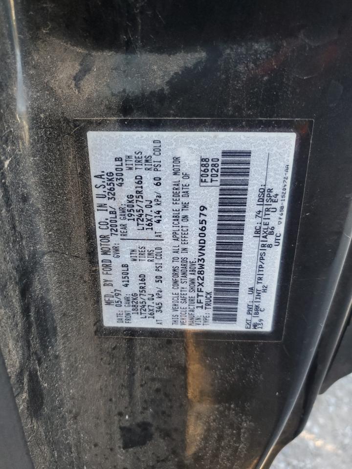 1997 Ford F250 VIN: 1FTFX28W3VND06579 Lot: 90500895