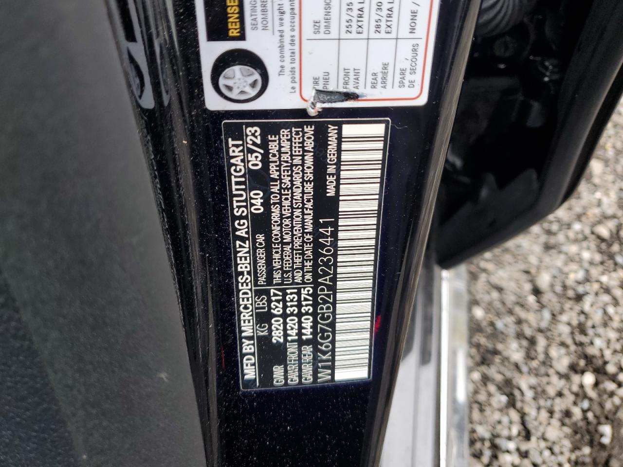 2023 Mercedes-Benz S 580 4Matic VIN: W1K6G7GB2PA236441 Lot: 86162475