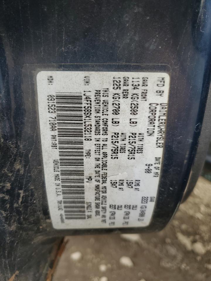 2001 Jeep Cherokee Classic VIN: 1J4FF58SX1L532118 Lot: 82279675