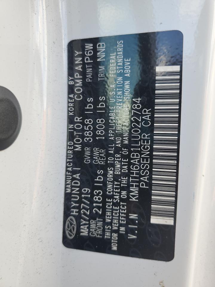 2020 Hyundai Veloster Turbo VIN: KMHTH6AB1LU022784 Lot: 85546015