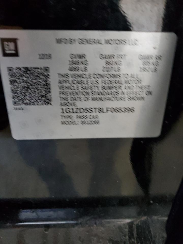 2020 Chevrolet Malibu Lt VIN: 1G1ZD5ST8LF065396 Lot: 85697385