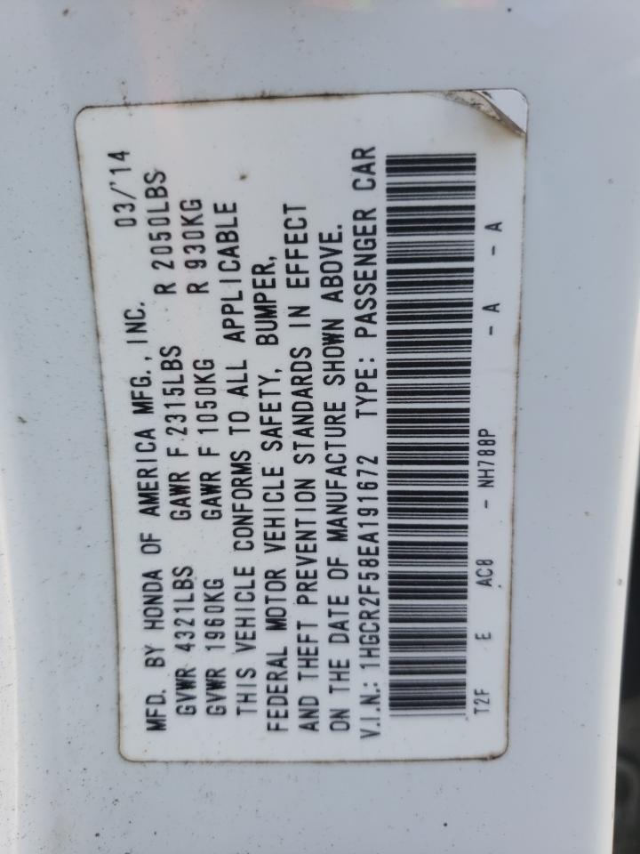 2014 Honda Accord Sport VIN: 1HGCR2F58EA191672 Lot: 82225815