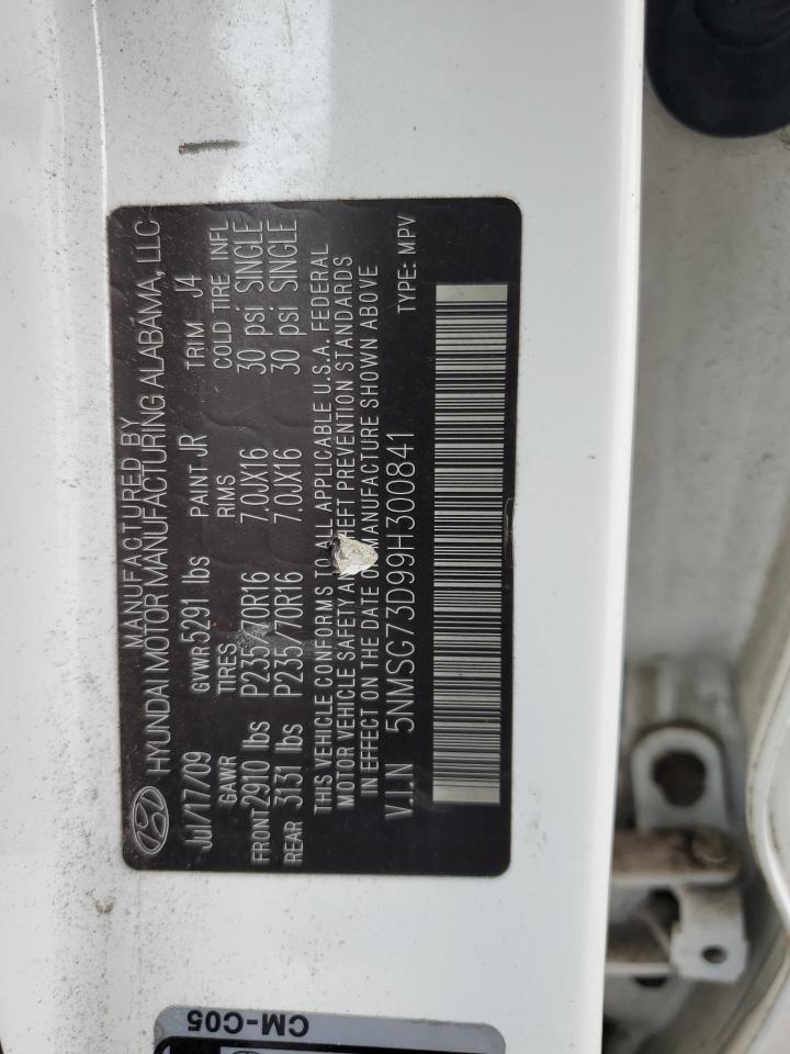 2009 Hyundai Santa Fe Gls VIN: 5NMSG73D99H300841 Lot: 82345095