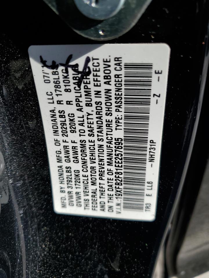 2014 Honda Civic Ex VIN: 19XFB2F81EE257695 Lot: 82525825