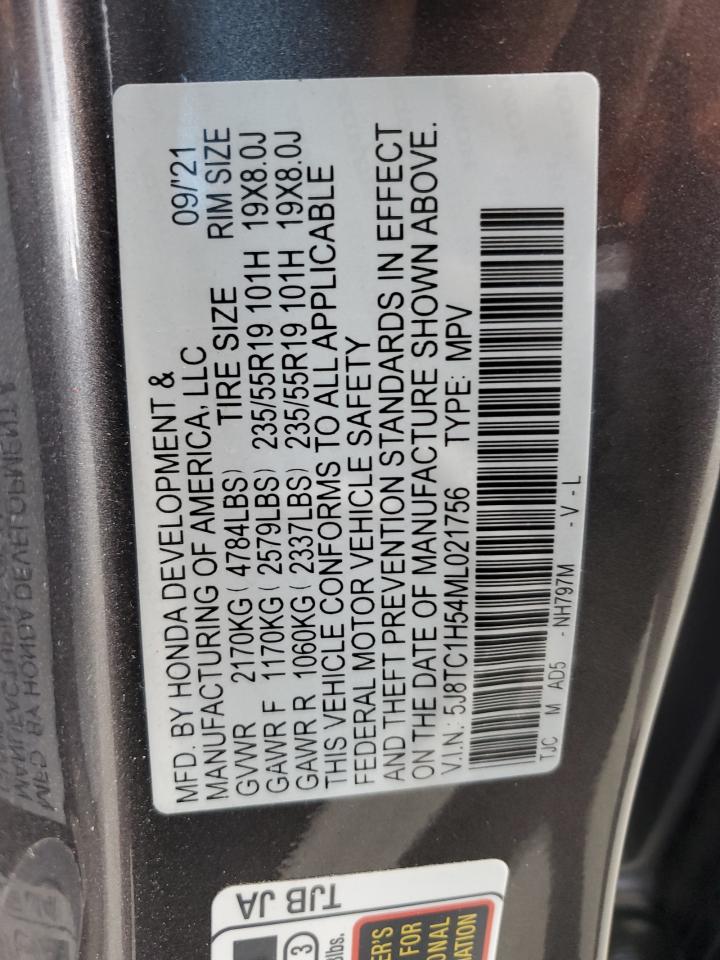 2021 Acura Rdx Technology VIN: 5J8TC1H54ML021756 Lot: 82452455