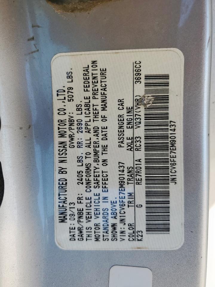 2014 Infiniti Q60 Base VIN: JN1CV6FE7EM901437 Lot: 82435855