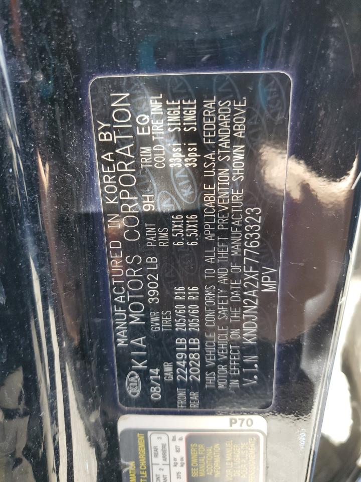 2015 Kia Soul VIN: KNDJN2A2XF7763323 Lot: 81629875