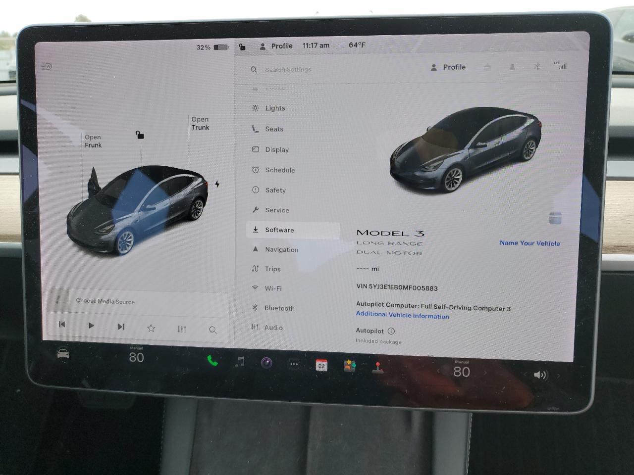 2021 Tesla Model 3 VIN: 5YJ3E1EB0MF005883 Lot: 87481445