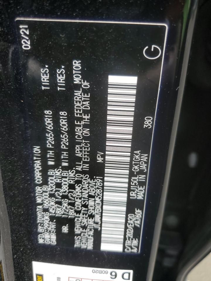 2021 Lexus Gx 460 Premium VIN: JTJAM7BX0M5287891 Lot: 86694415