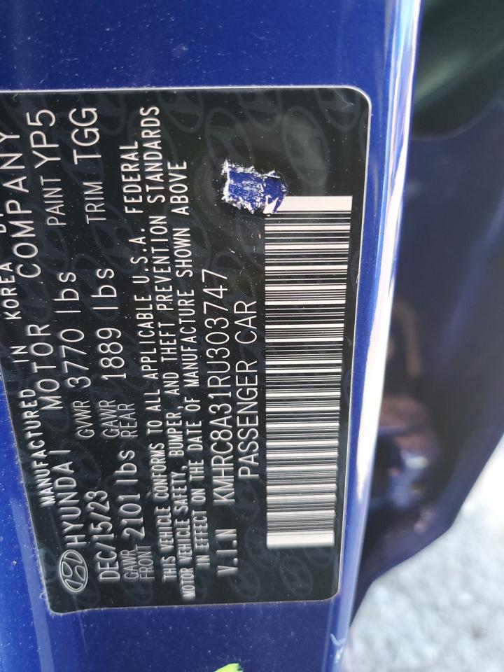 2024 Hyundai Venue Sel VIN: KMHRC8A31RU303747 Lot: 93445535