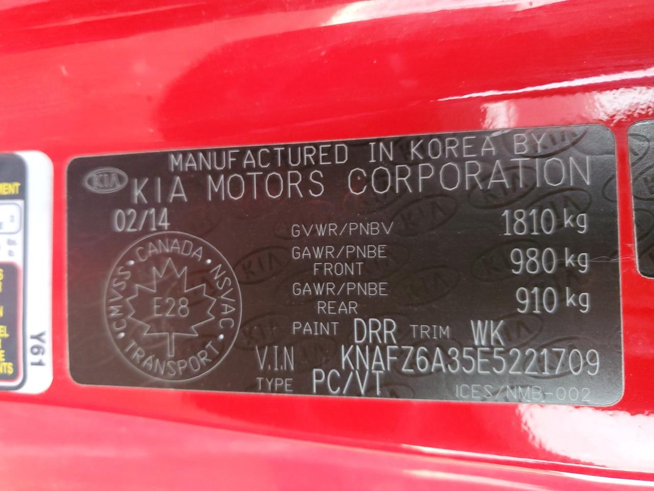 2014 Kia Forte Sx VIN: KNAFZ6A35E5221709 Lot: 87454805