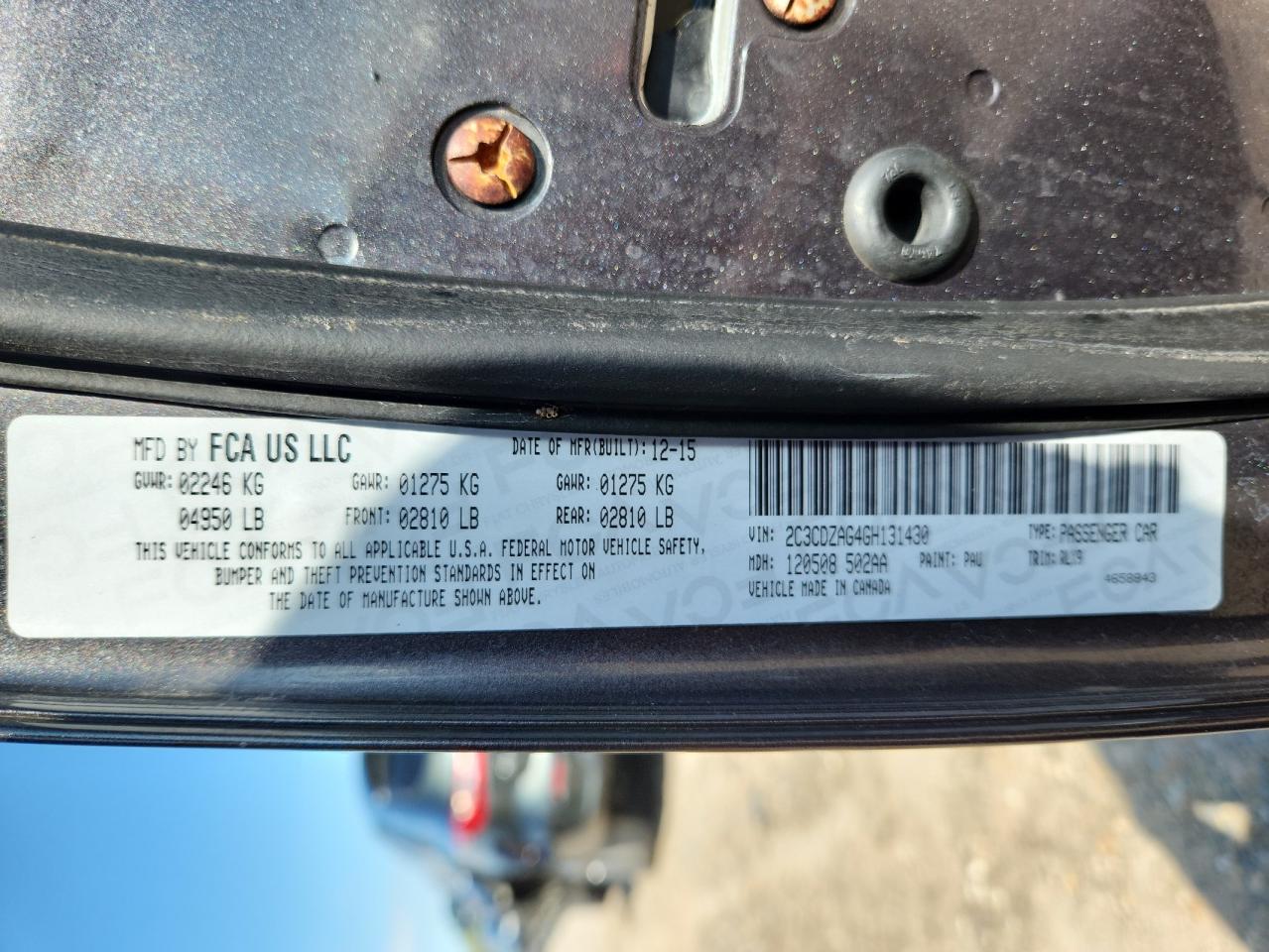 2016 Dodge Challenger Sxt VIN: 2C3CDZAG4GH131430 Lot: 90251015